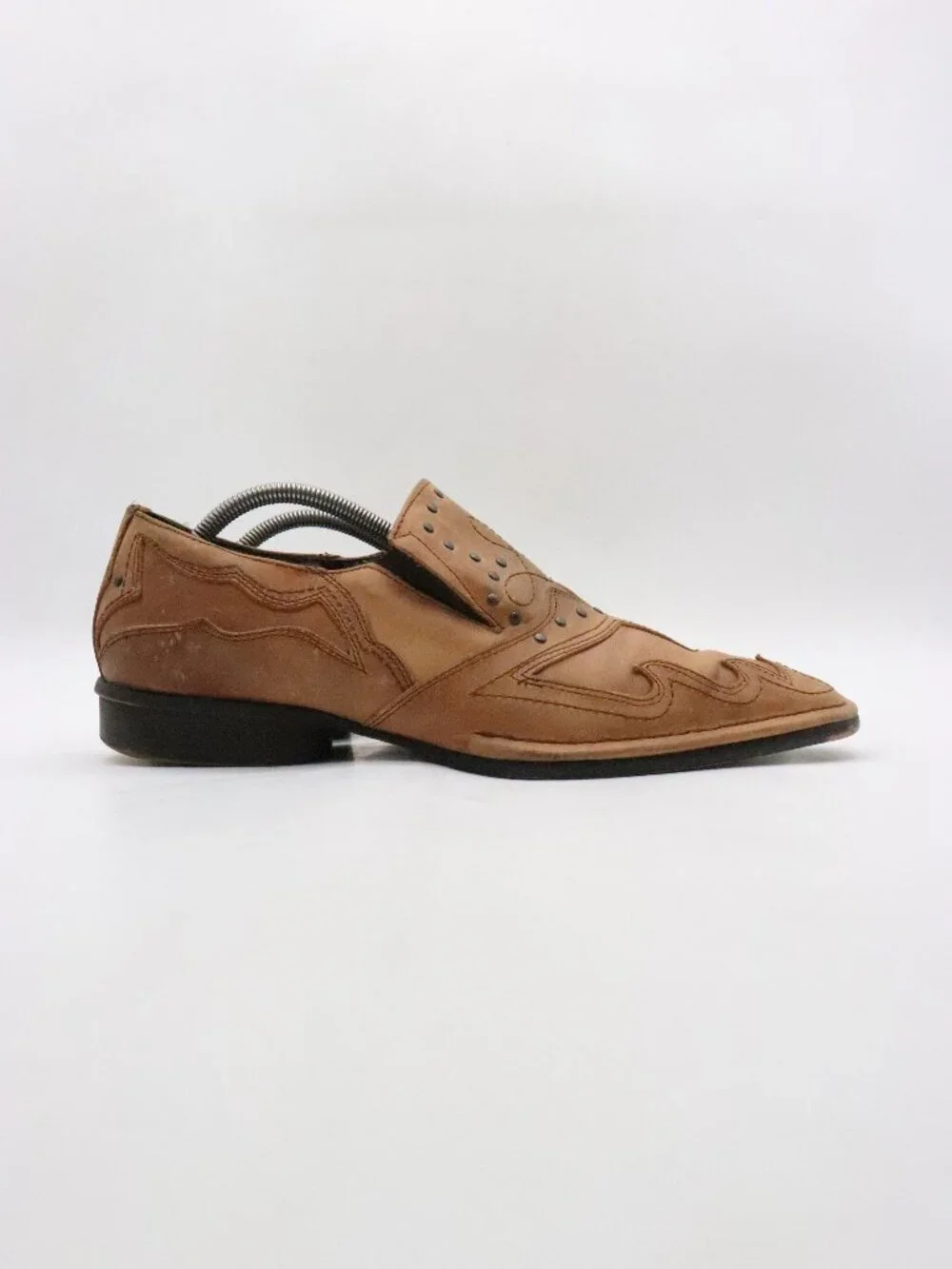 Lounge By Mark Nason U Rock Men's Size 10.5 Square Toe Loafers Brown Leather